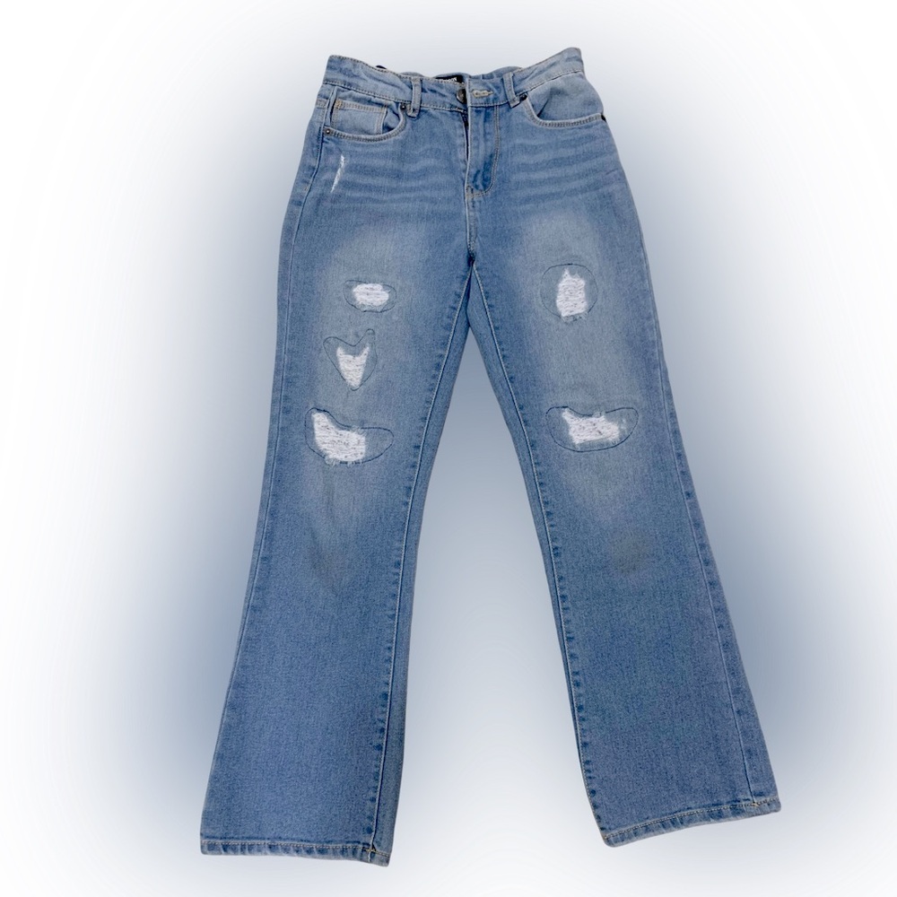 HUDSON High Rise Flare Distressed Acid Wash Jeans Size 14